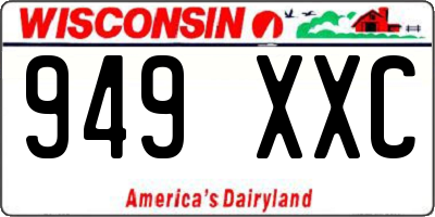 WI license plate 949XXC