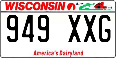 WI license plate 949XXG
