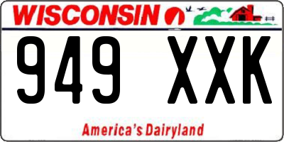 WI license plate 949XXK