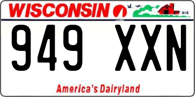 WI license plate 949XXN