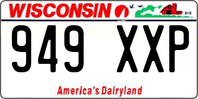 WI license plate 949XXP