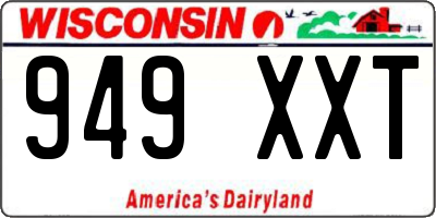 WI license plate 949XXT