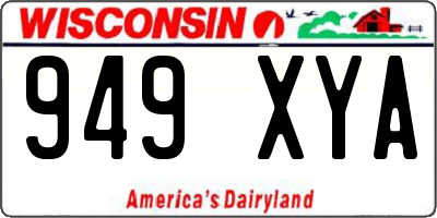 WI license plate 949XYA