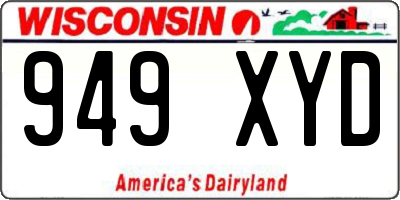 WI license plate 949XYD