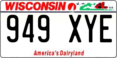 WI license plate 949XYE