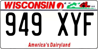 WI license plate 949XYF