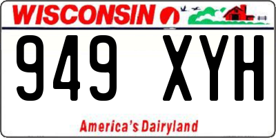 WI license plate 949XYH