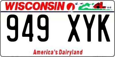 WI license plate 949XYK