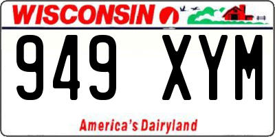 WI license plate 949XYM