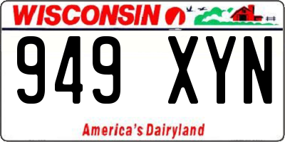 WI license plate 949XYN