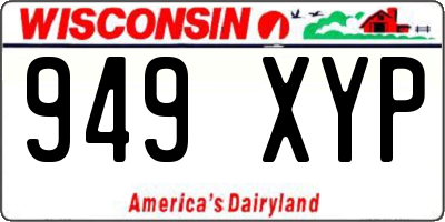 WI license plate 949XYP