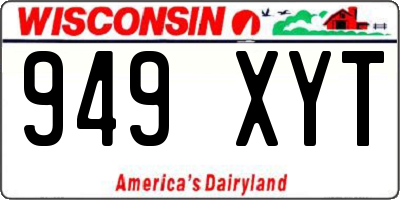 WI license plate 949XYT