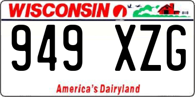 WI license plate 949XZG