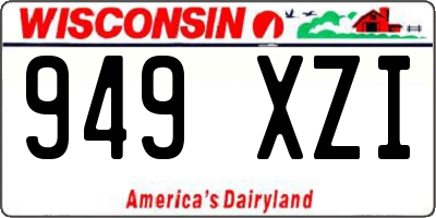 WI license plate 949XZI