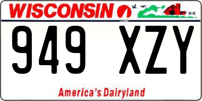 WI license plate 949XZY