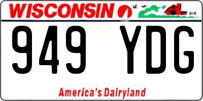 WI license plate 949YDG