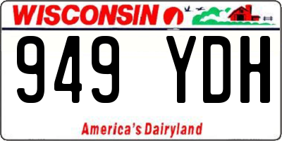 WI license plate 949YDH