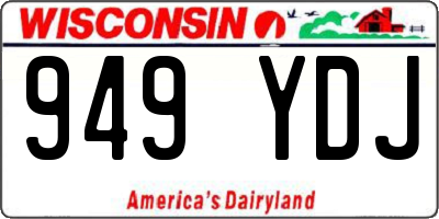 WI license plate 949YDJ