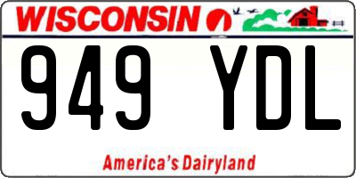 WI license plate 949YDL