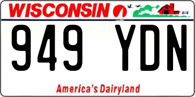 WI license plate 949YDN