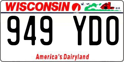 WI license plate 949YDO