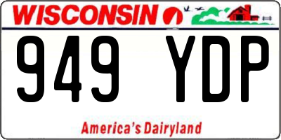 WI license plate 949YDP
