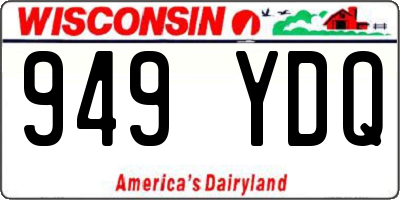 WI license plate 949YDQ