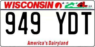 WI license plate 949YDT