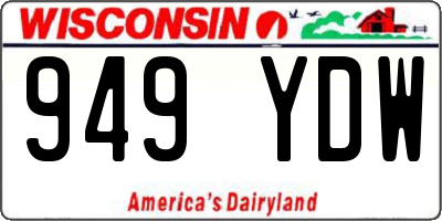 WI license plate 949YDW