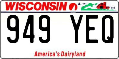 WI license plate 949YEQ