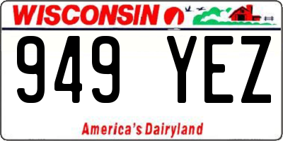 WI license plate 949YEZ