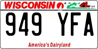WI license plate 949YFA