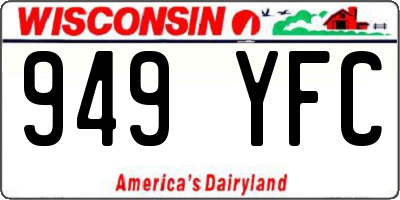 WI license plate 949YFC