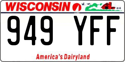 WI license plate 949YFF
