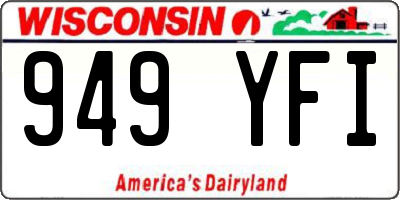 WI license plate 949YFI
