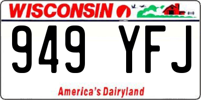 WI license plate 949YFJ