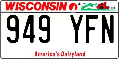 WI license plate 949YFN
