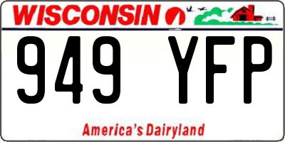 WI license plate 949YFP