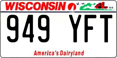 WI license plate 949YFT