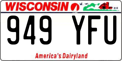 WI license plate 949YFU