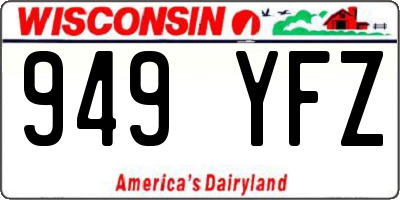 WI license plate 949YFZ