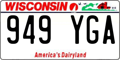 WI license plate 949YGA