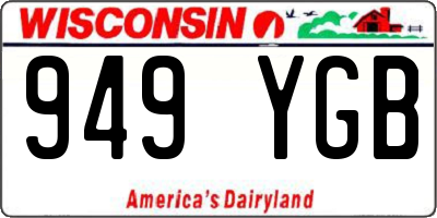 WI license plate 949YGB