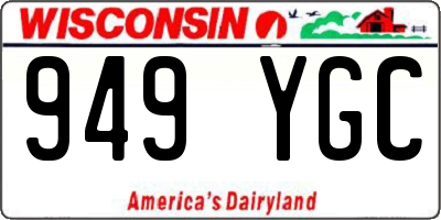 WI license plate 949YGC