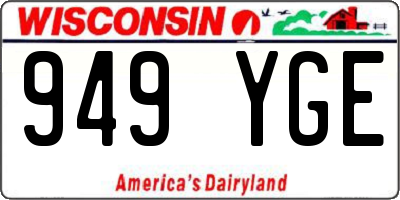 WI license plate 949YGE