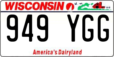 WI license plate 949YGG