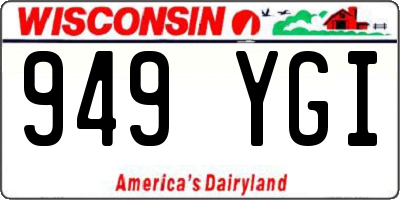WI license plate 949YGI