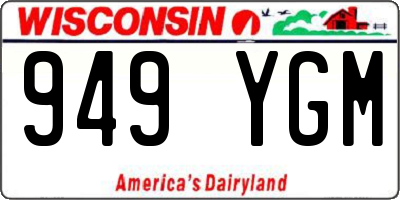 WI license plate 949YGM