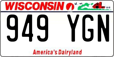 WI license plate 949YGN