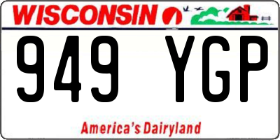 WI license plate 949YGP